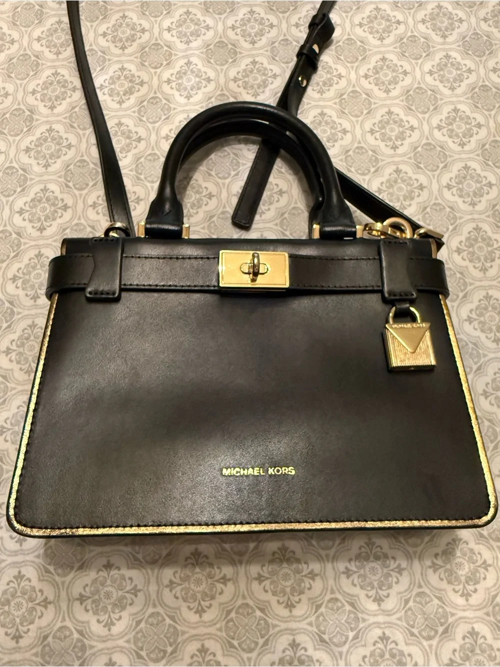 Michael Kors Tatiana Leather Satchel Crossbody